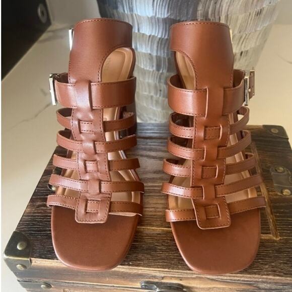 Vince Camuto Hicheny Heeled Sandals in Cognac - Picture 2 of 10